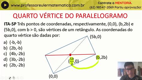 em um paralelogramo as coordenadas de três vértices consecutivos são respectivamente